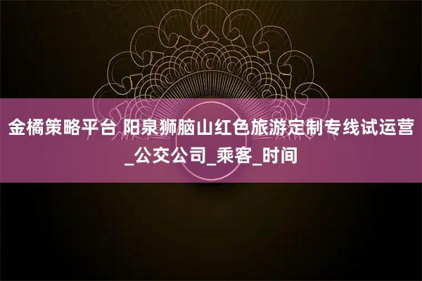 金橘策略平台 阳泉狮脑山红色旅游定制专线试运营_公交公司_乘客_时间