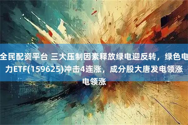 全民配资平台 三大压制因素释放绿电迎反转，绿色电力ETF(159625)冲击4连涨，成分股大唐发电领涨
